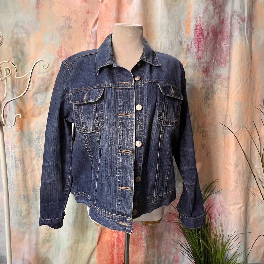 VTG 📌GEGRGE essentials 80s Denim Jacket - Picture 3 of 15